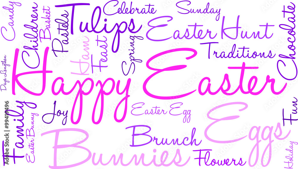 Happy Easter Word Cloud Happy Easter Word Cloud