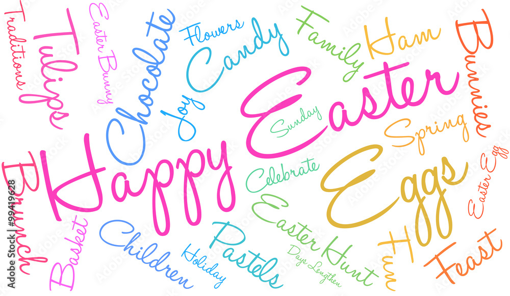 Happy Easter Word Cloud