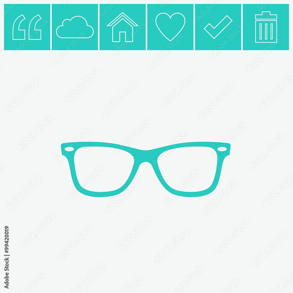 Sunglasses vector icon. Sunglasses vector icon.