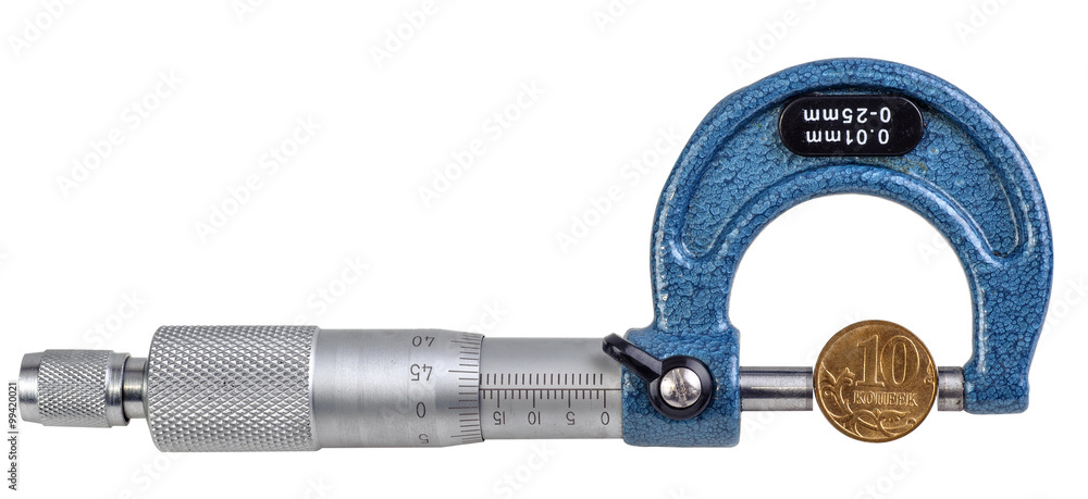 Tableau sur toile micrometer diameter measuring coins