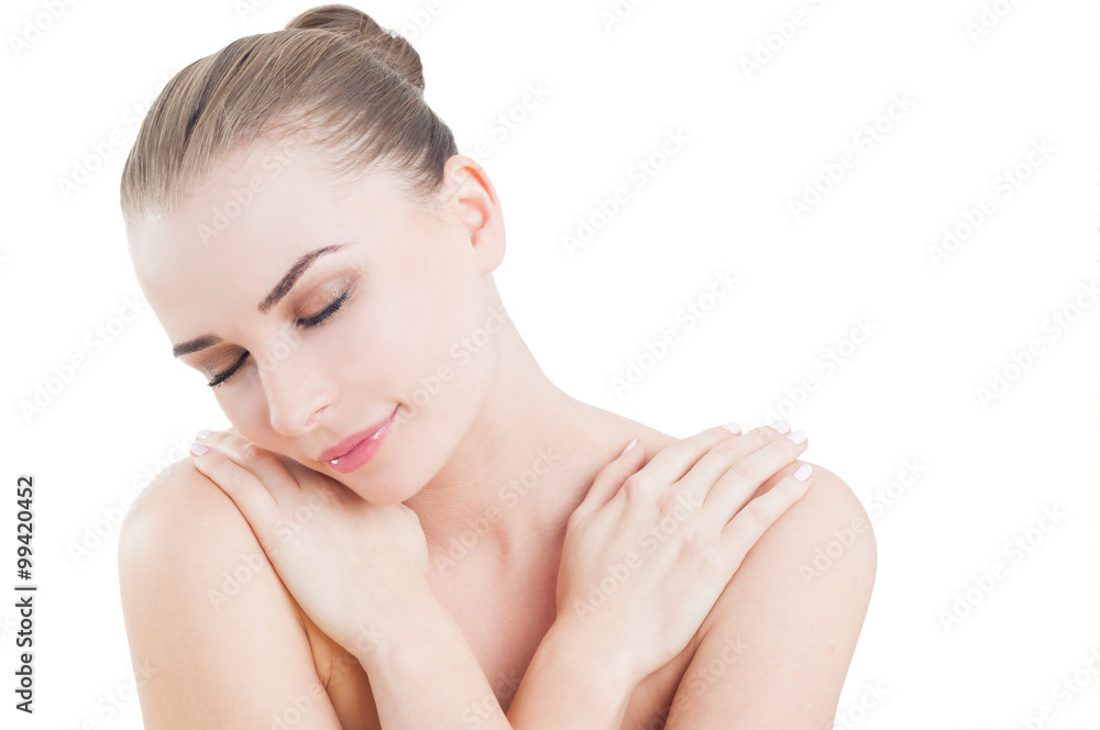 Skincare and sensuality concept Skincare and sensuality concept
