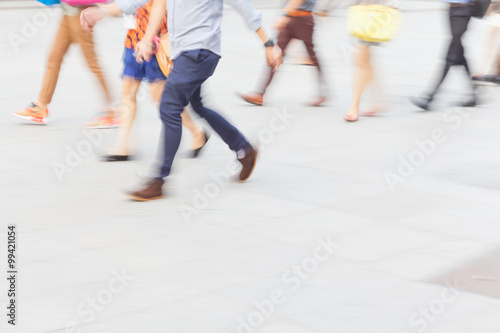 motion blur people walking