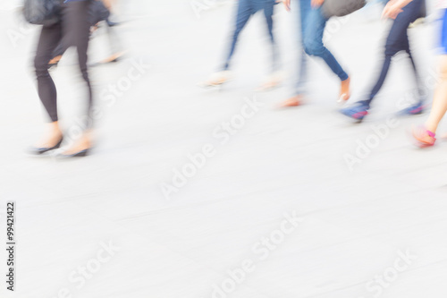 motion blur women walking