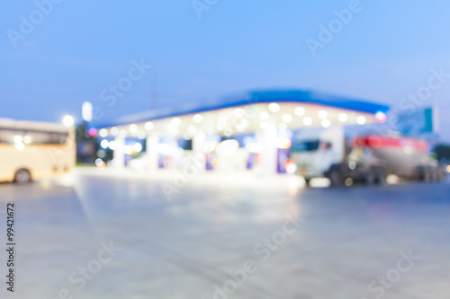 blur gas station