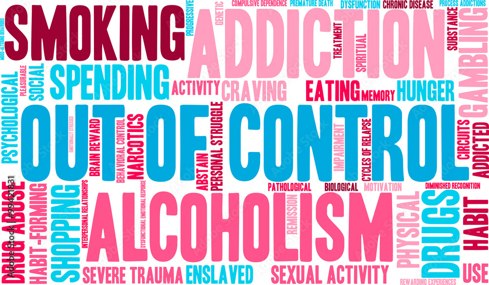 Fototapeta premium Out Of Control Word Cloud