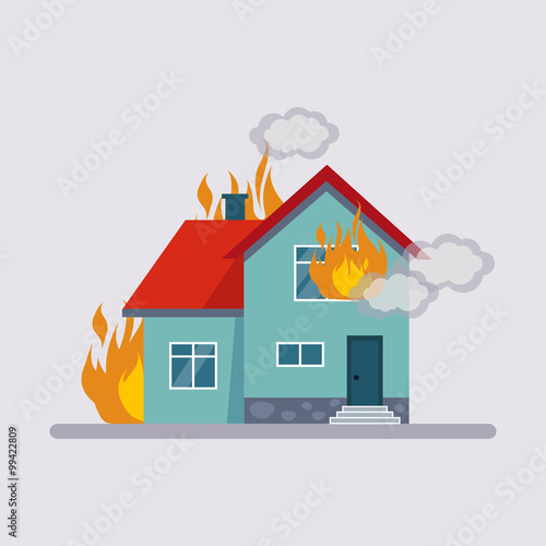 Fire Insurance Vector Illustartion