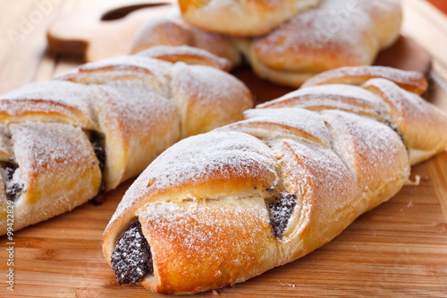 Homemade pastries with popp...