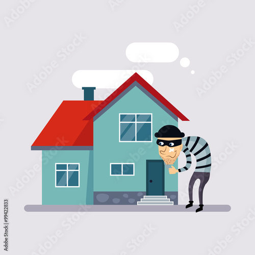 Theft Insurance Vector Illustartion