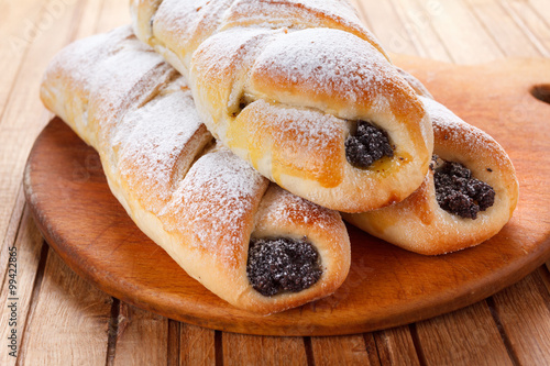 Homemade pastries with popp...