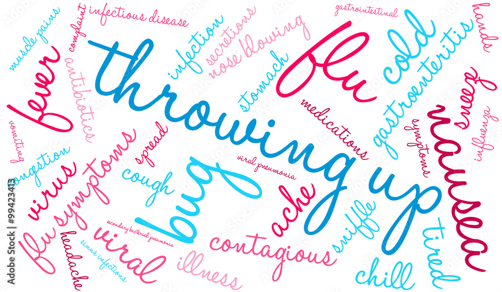Throwing Up word cloud on a white background. Throwing Up word cloud on a white background.