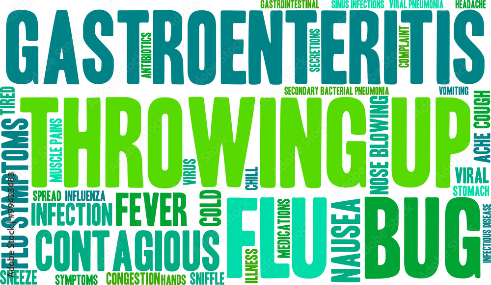 Fototapeta premium Throwing Up word cloud on a white background. 
