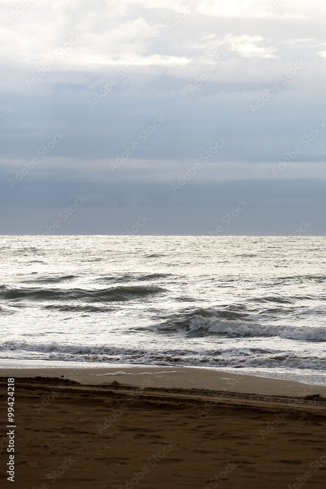 Sea waves hit seashore Sea waves hit seashore