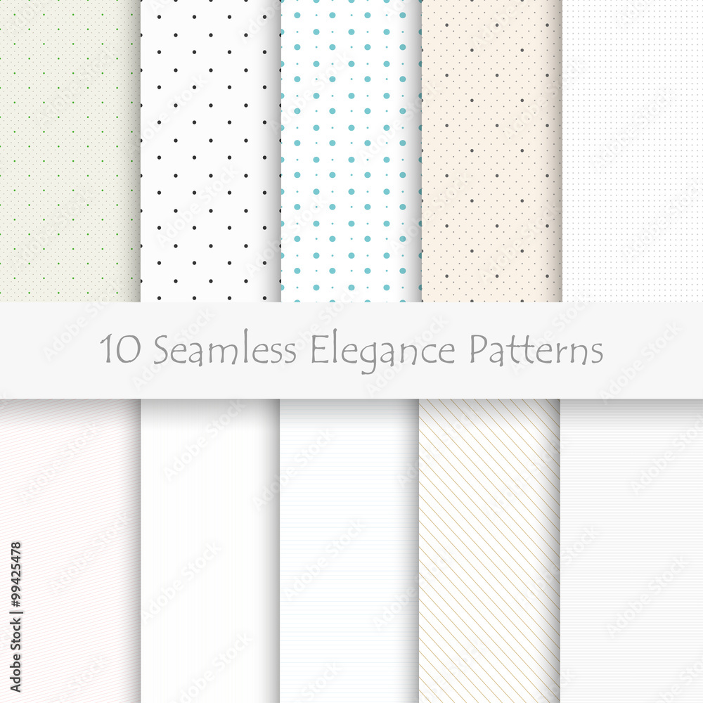 Set of seamless geometric pattern.