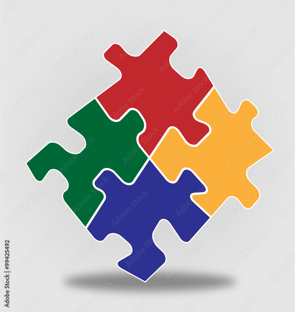 Puzzle / Teamwork / Infografik / Vektor Puzzle / Teamwork / Infografik / Vektor
