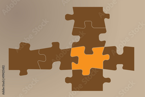 Puzzle / Teamwork / Infografik / Vektor