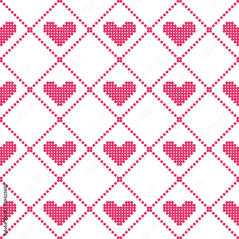 Vector seamless pattern with hearts. Seamless background. Vector seamless pattern with hearts. Seamless background.