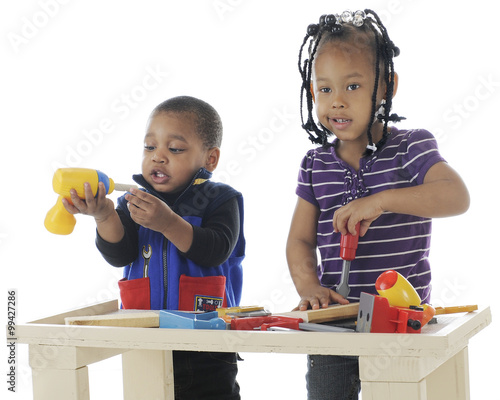 Tiny Sibling Carpenters photo