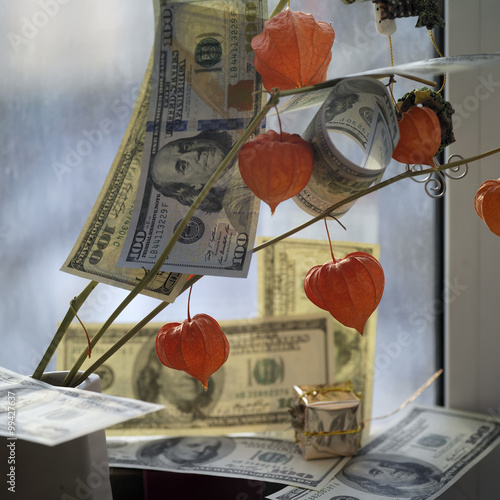 Money On Flowers photo