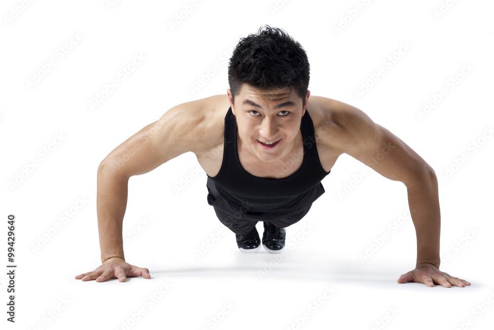 Man doing push-ups Man doing push-ups