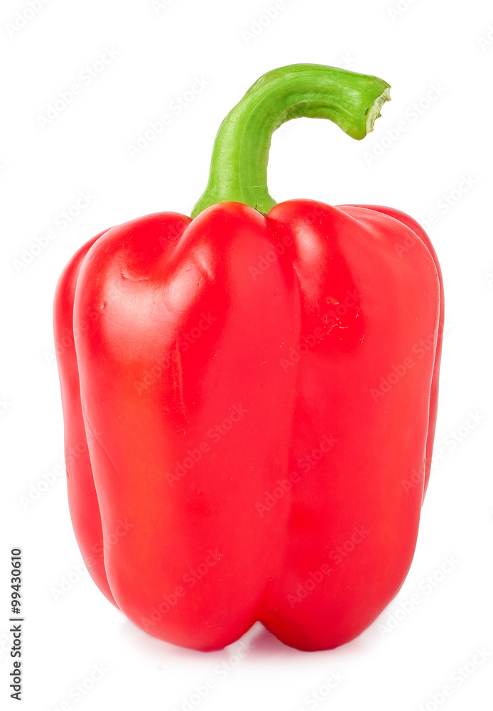 Fresh red peppers on white background Fresh red peppers on white background