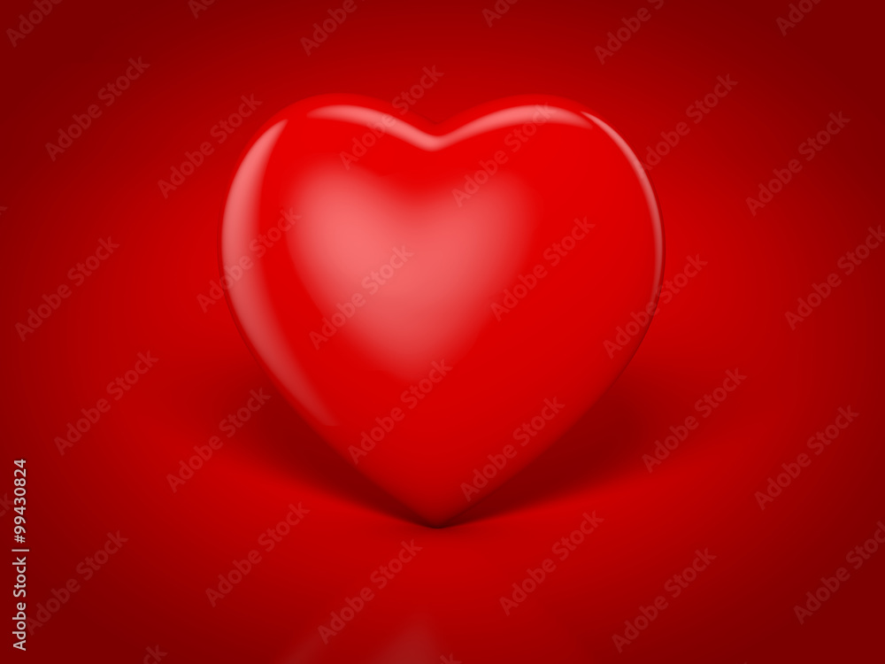 heart on red