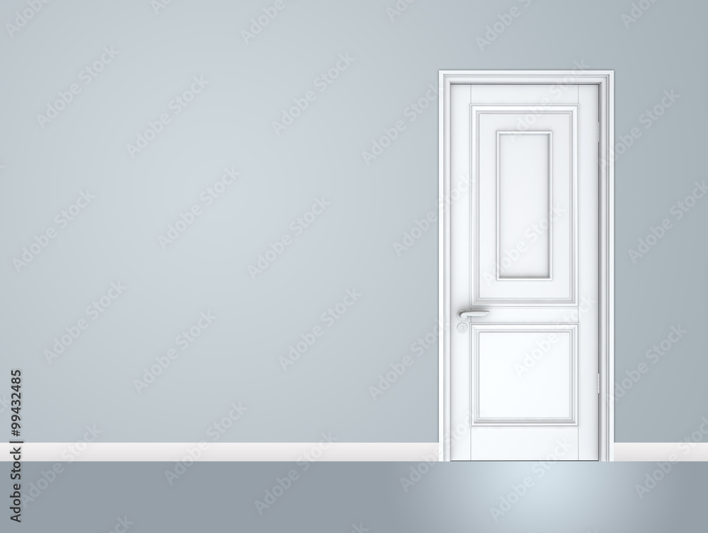 Open and Closed Door with Frame Isolated on Background Open and Closed Door with Frame Isolated on Background