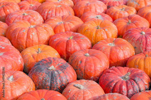 Red Halloween pumpkins