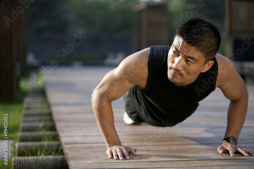 Man Doing Push-Ups