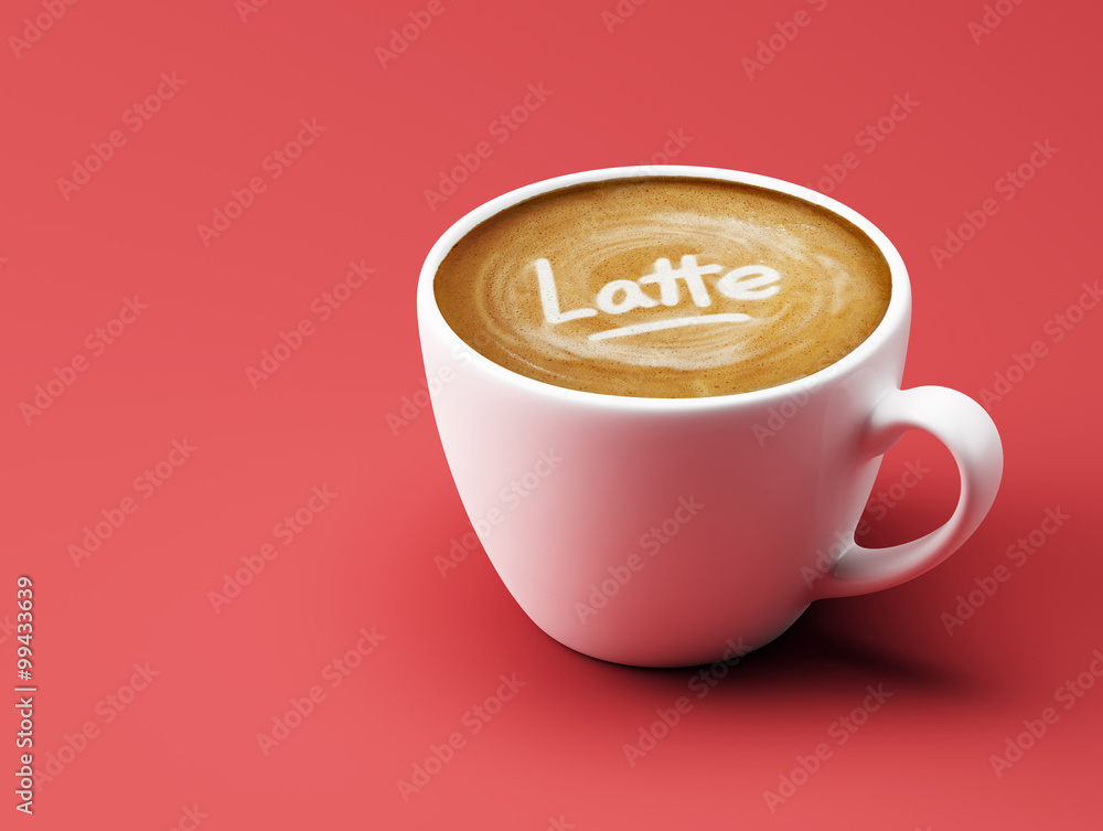 Latte Coffee Cup Concept Latte Coffee Cup Concept