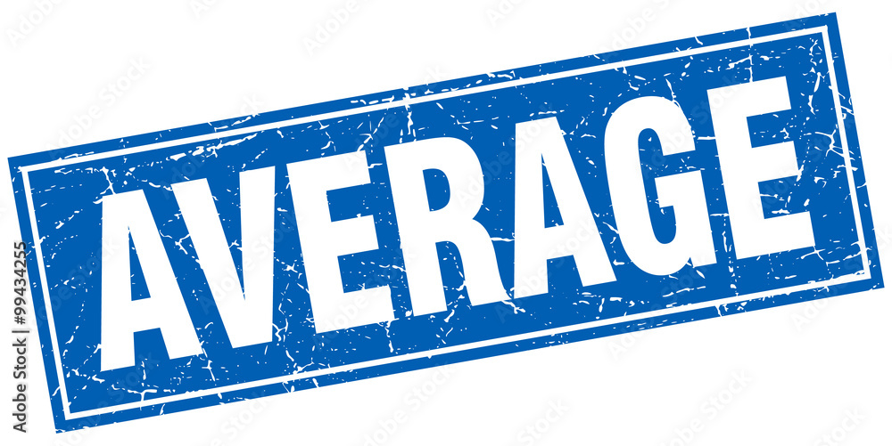 average blue square grunge stamp on white average blue square grunge stamp on white