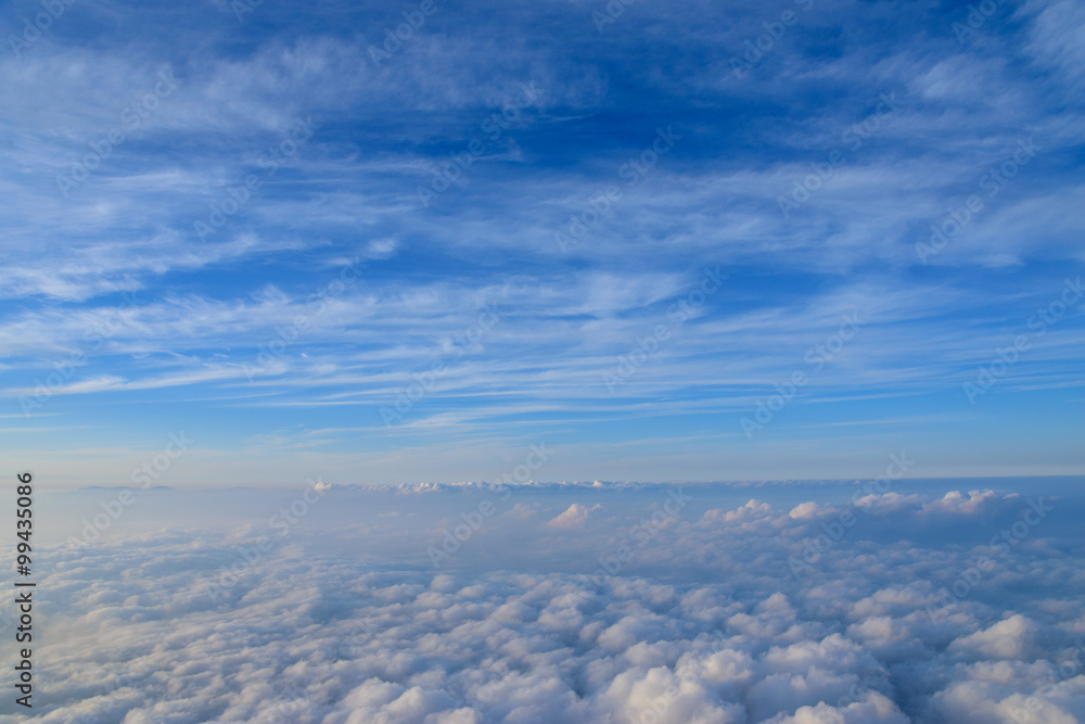 Naklejka premium Sea of clouds, view from the Mt.Fuji