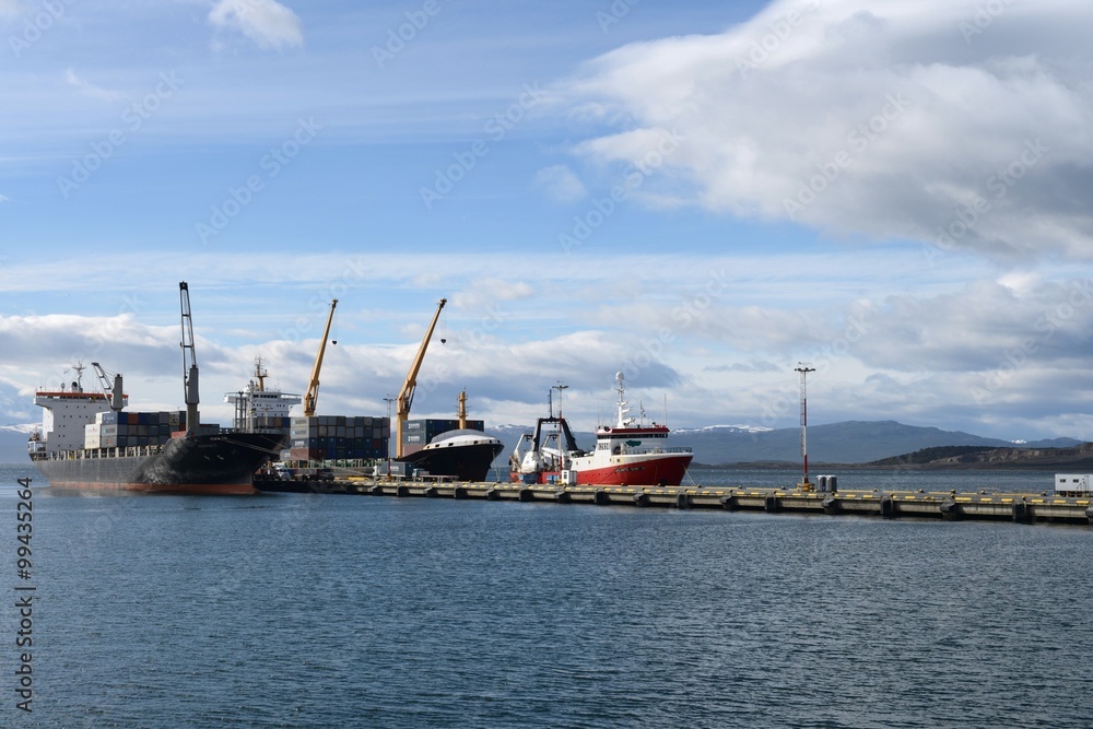 Sea port of Ushuaia - the southernmost city in the world.