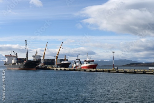 Sea port of Ushuaia - the southernmost city in the world.