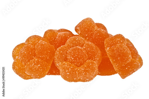 Colorful marmalade on a white background