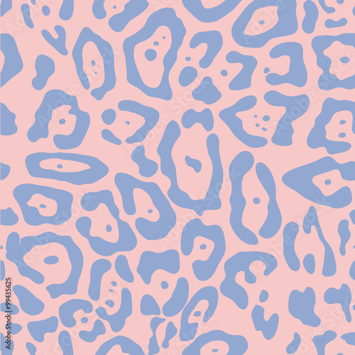 Cat seamless pattern. Vector illustration. Rose quarts and serenity colors. Animal skin.