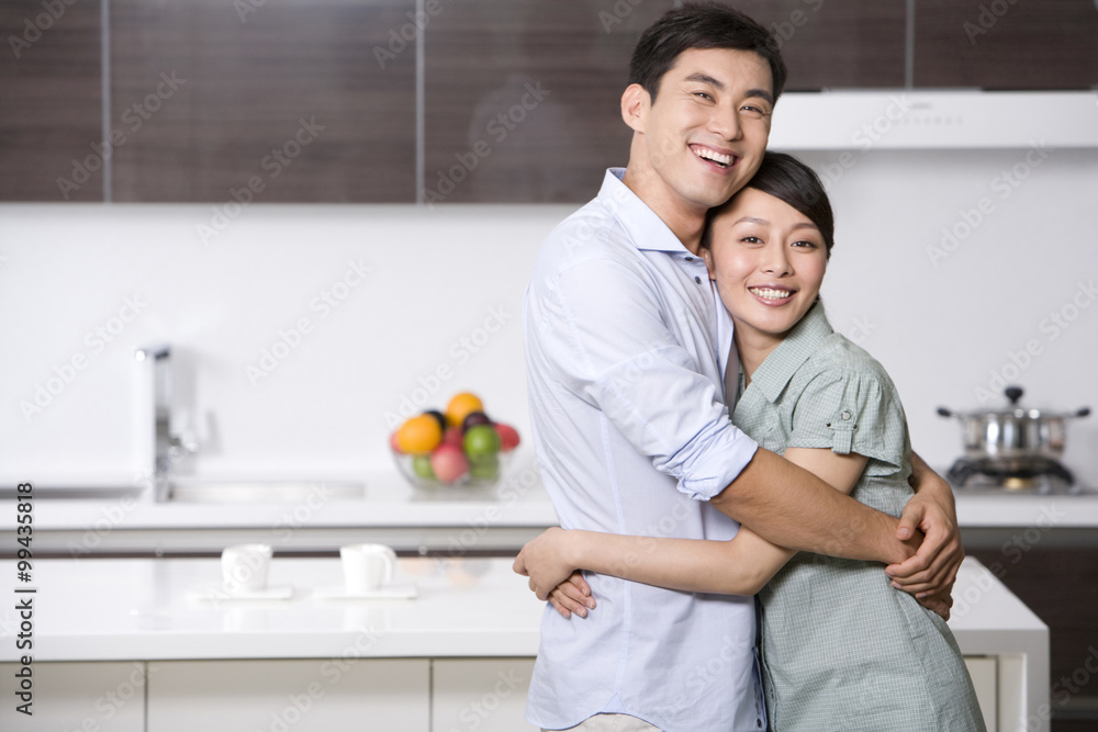 Portrait of a couple in the kitchen Portrait of a couple in the kitchen