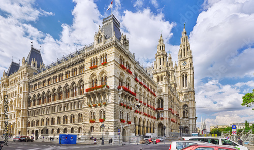 VIENNA, AUSTRIA- SEPTEMBER 10, 2015 : Vienna's Town Hall (Rathau