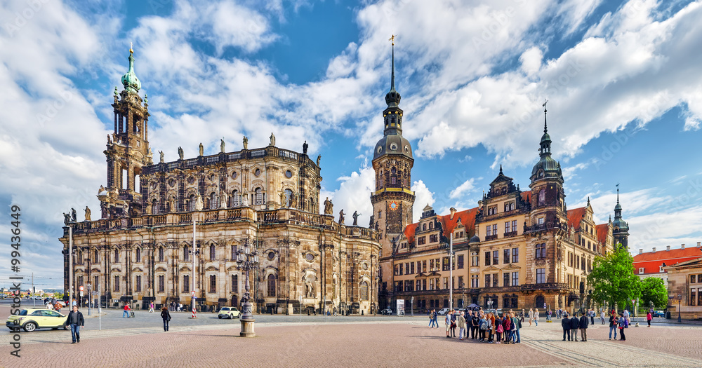DRESDEN, GERMANY-SEPTEMBER 08, 2015 : Theatre Square (Theaterpla
