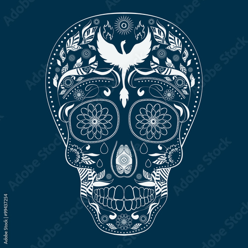 Dia de Muertos Tattoo Skull Ornate Day of The Dead