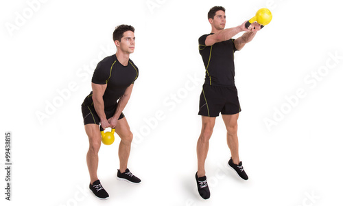 Kettlebell, Shoulder Swing Jump, Exercise