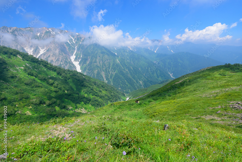 Shirouma mountains at Northern Alps in Japan