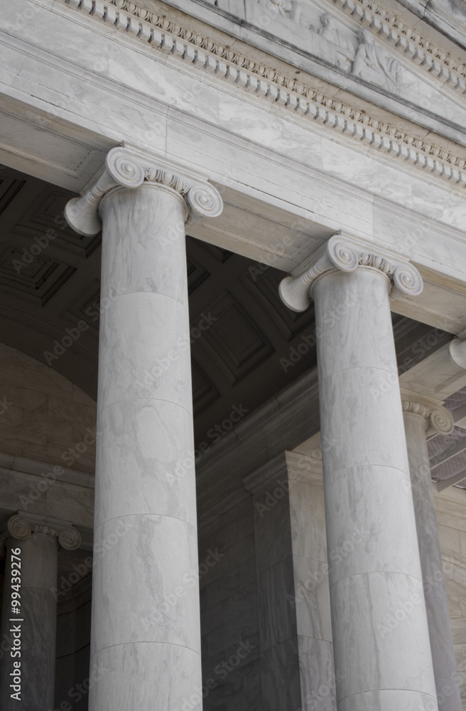 Naklejka premium Thomas Jefferson memorial detail in Washington D.C.