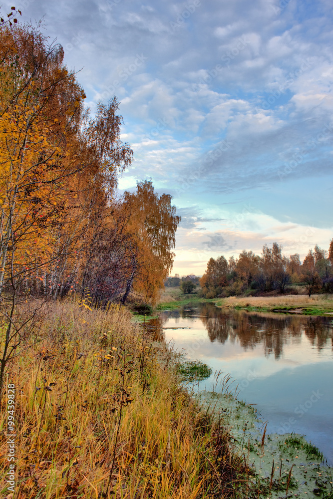 mellow autumn on river bank