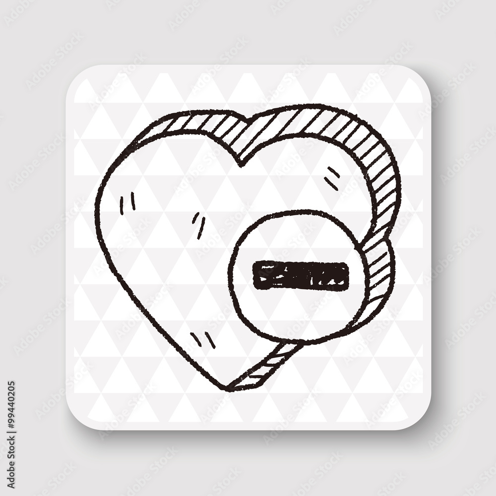 Obraz premium heart like doodle