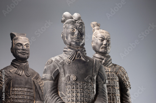 Three terracotta soldiers