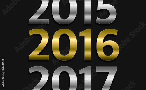 number year change to 2016 year, New year concept.
