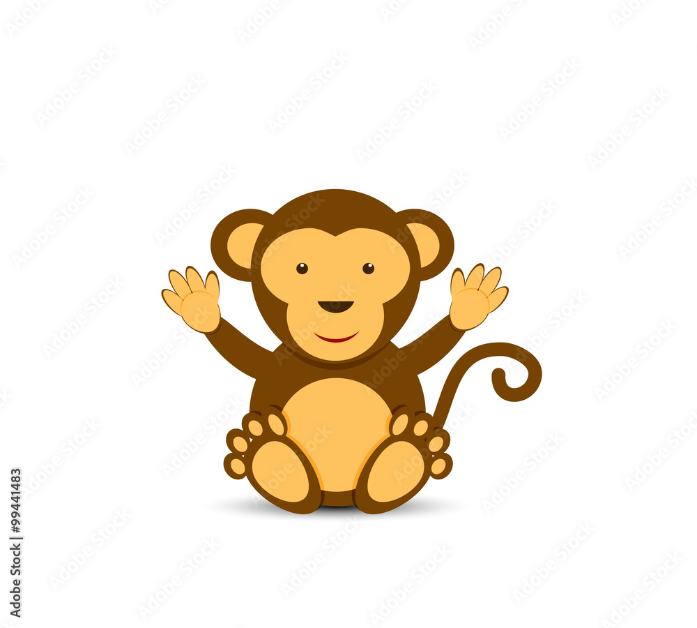 Simple monkey character Simple monkey character