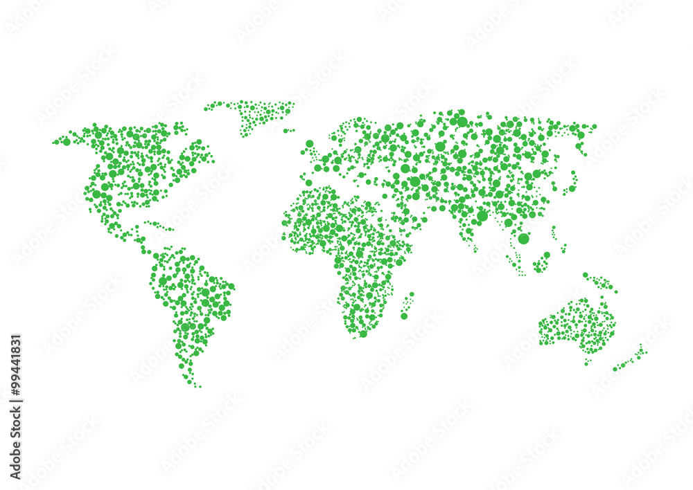 Green world map