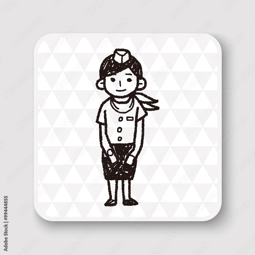 Flight Attendant doodle Flight Attendant doodle