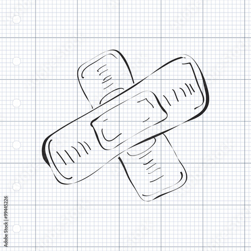 Simple doodle of a plaster
